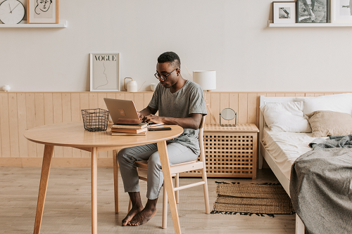 A person working from home.